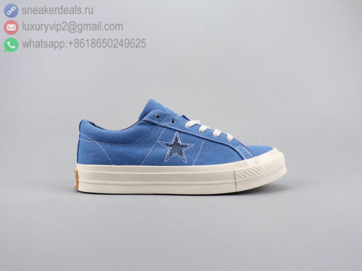 CONVERSE ONE STAR LOW BLUE UNISEX CASUAL SHOES